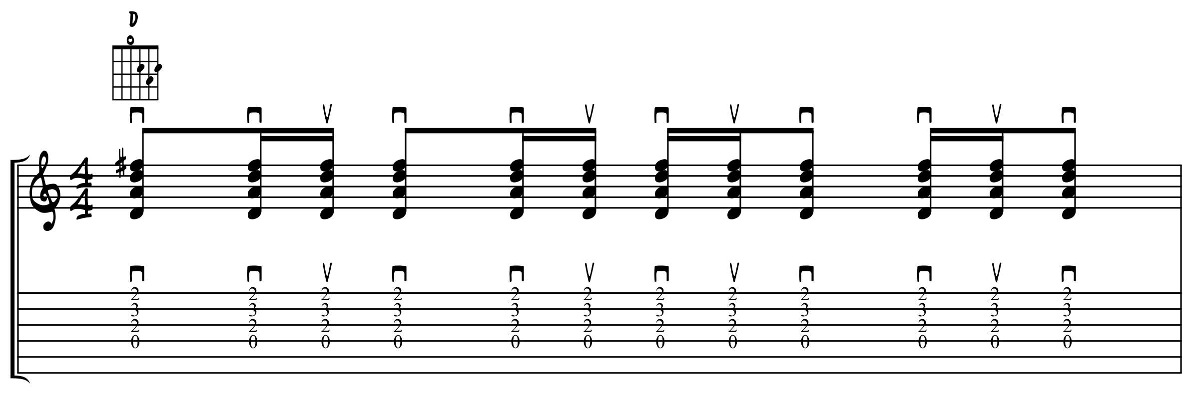 Selective Sixteenth Note Strumming