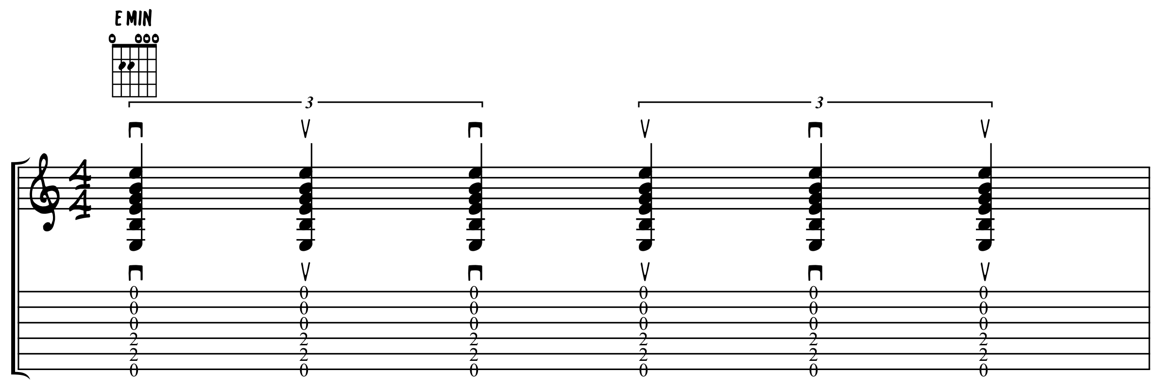 Quarter Note Triplet Strum Alternating Strokes
