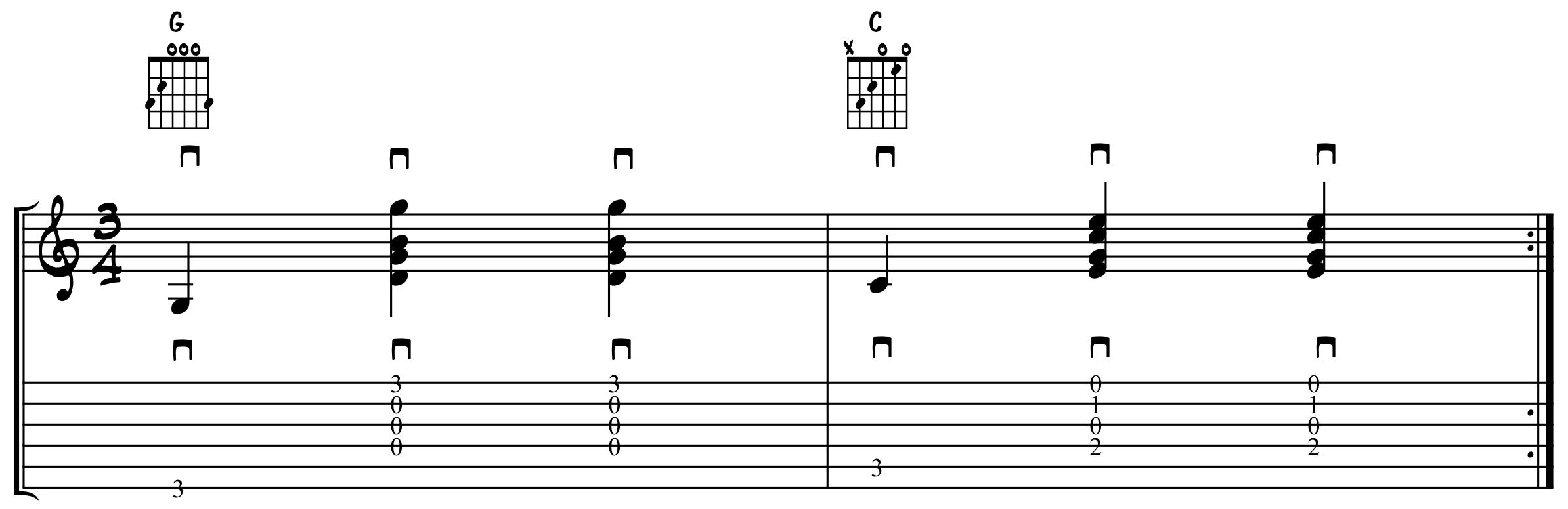 Basic Base Note Strum in 3/4
