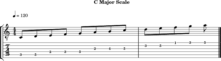 Cmajor 293 scale
