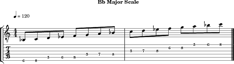Bbmajor 271 scale