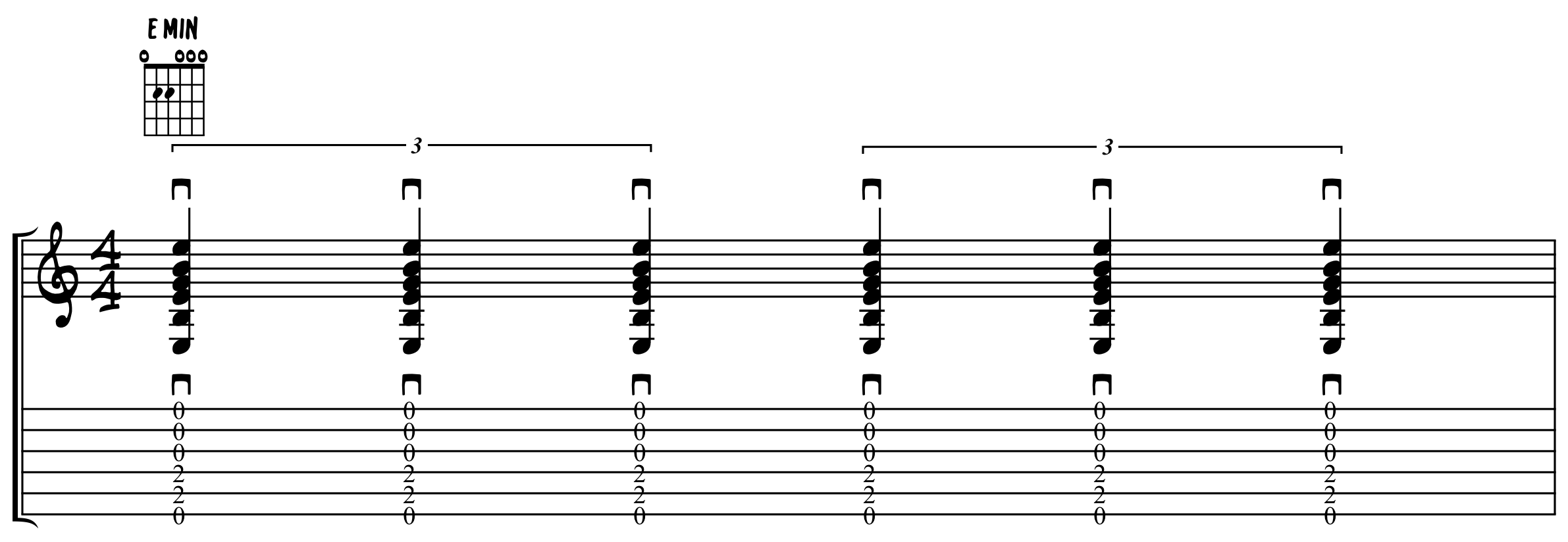 Quarter Note Triplet Strum Downstrokes