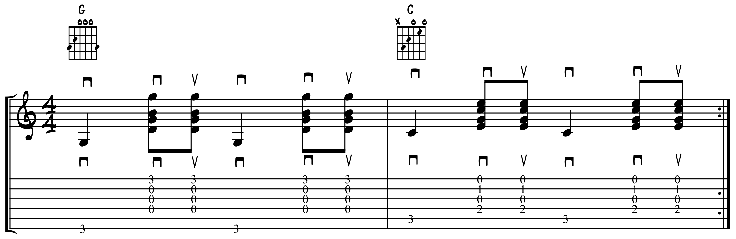 Eighth Note Base Note Strum