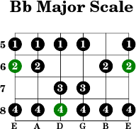 Bb major scale