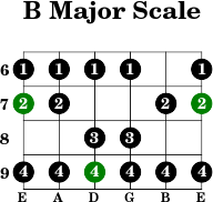 B major scale