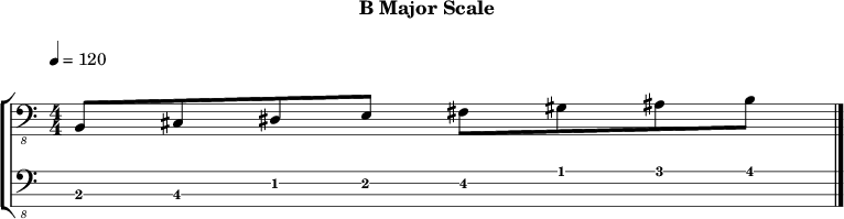 Bmajor 196 scale