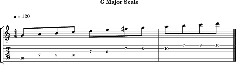 Gmajor 325 scale